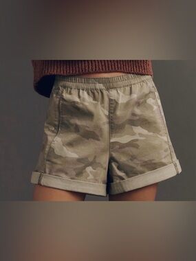 NWT ANTHROPOLOGIE Pilcro Izzie Relaxed Pull-on Camo Shorts SZ XS